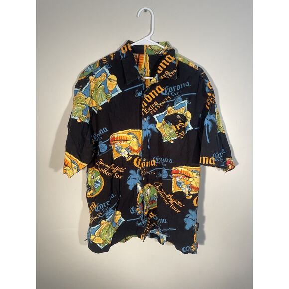 Quietly Making Noise Other - Quietly Making‎ Noise Corona Extra Button Up Short Sleeve T-Shirt Men’s Size L